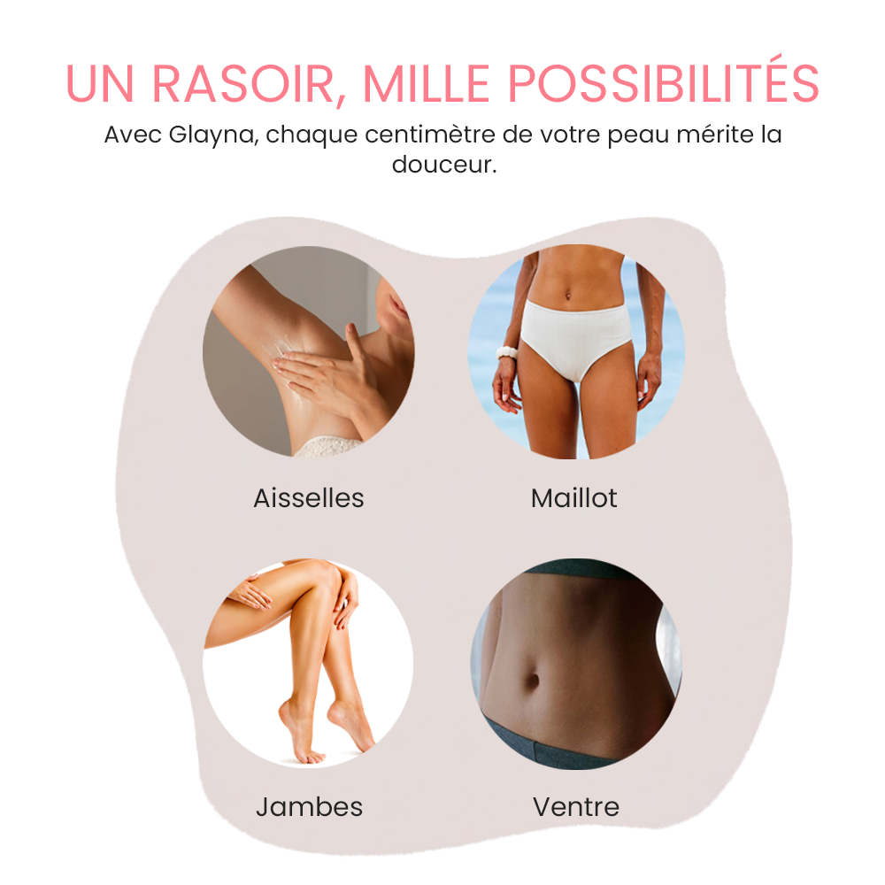 GlaynaOne - Rasoir Électrique Intime